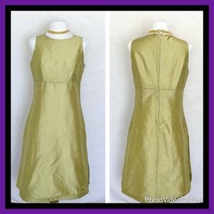 Gold Sleeveless Shift Dress by Jean Michel